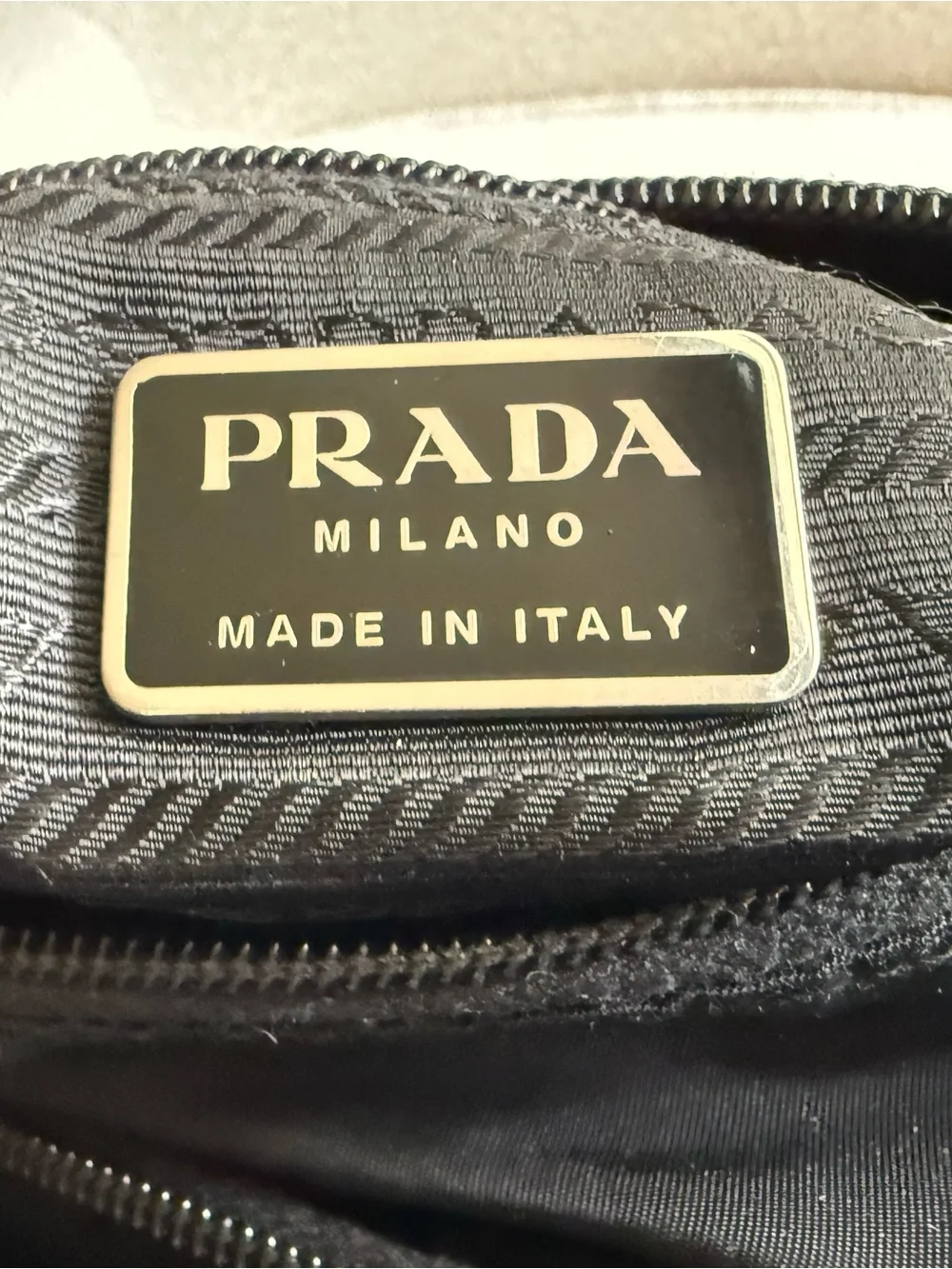 Prada Black Nylon Crossbody Messenger with Leather Trim - Picture 7 of 9